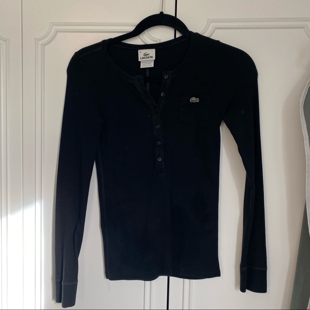 Lacoste long sleeve top black